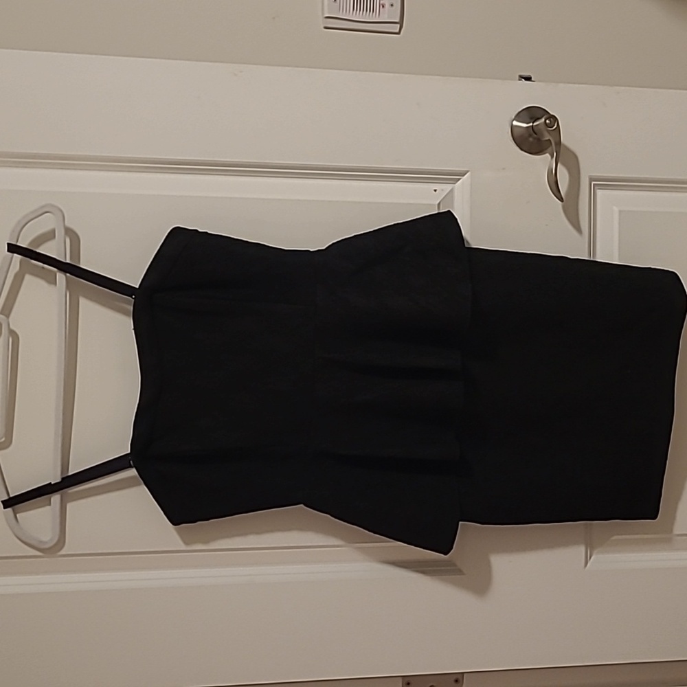 Jacob black peplum dress